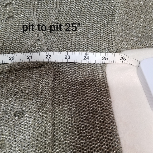 Willow & Clay, Distressed Silver Sweater, Size L - Picture 15 of 15